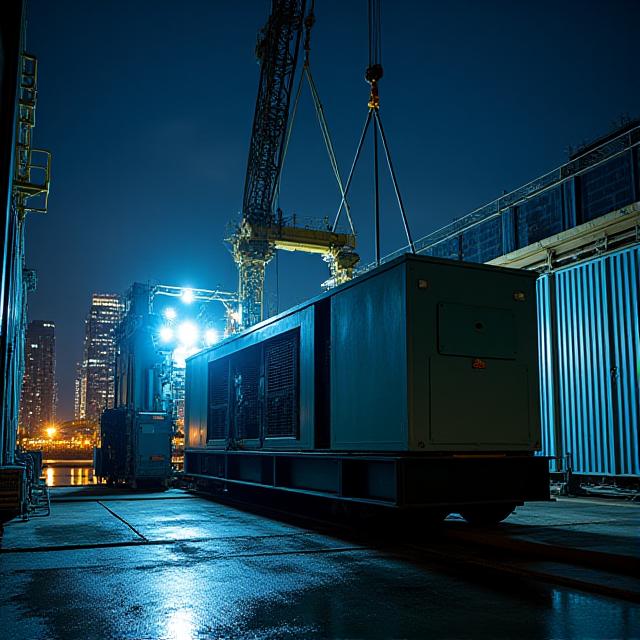 Generator transport for a Baltimore data center facility