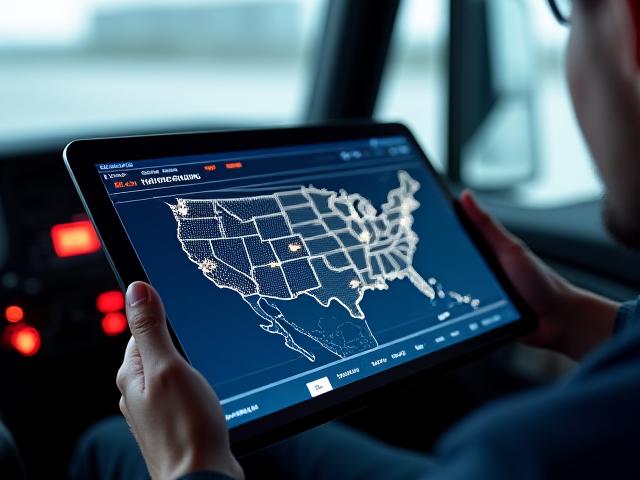 AI logistics dashboard showing Baltimore regional routes
