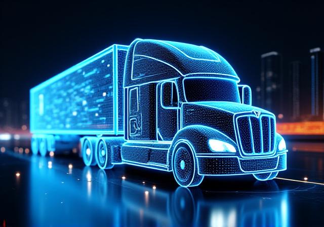 Futuristic logistics data security visualization with digital locks and high-tech tracking overlays